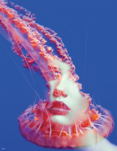 Фотография под названием "RED & BLUE" - Bojan Jevtic, Подлинное произведение искусства, Манипулированная фотография