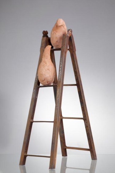 Escultura titulada "Ladders" por Bojan Krstic, Obra de arte original, Media mixtos