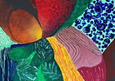 Peinture intitulée "Fruits" par Svitlana Bozhesku, Œuvre d'art originale, Acrylique