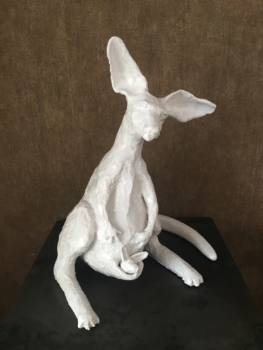Sculpture titled "Grand Kangourou et…" by Nicole Boldo, Original Artwork, Ceramics
