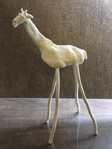 Sculpture intitulée "Girafe 1" par Nicole Boldo, Œuvre d'art originale, Céramique