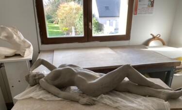 Sculpture intitulée "Sérénité" par Nicole Boldo, Œuvre d'art originale, Céramique