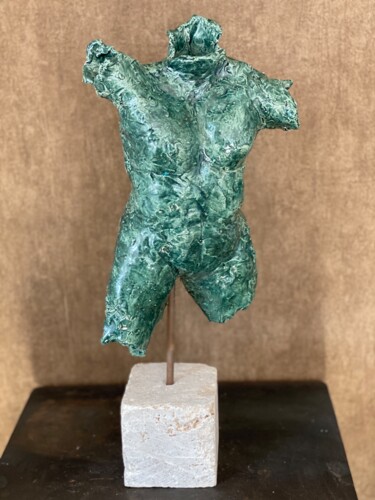Sculpture titled "Grand buste femme b…" by Nicole Boldo, Original Artwork, Ceramics