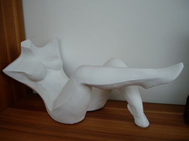 Sculpture titled "SIMPLICITE CUBISTE" by Nicole Boldo, Original Artwork, Terra cotta