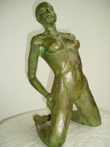 Sculpture intitulée "AFFRANCHIE" par Nicole Boldo, Œuvre d'art originale, Terre cuite