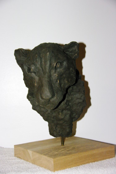 Sculptuur getiteld "PANTHERE" door Nicole Boldo, Origineel Kunstwerk, Terra cotta