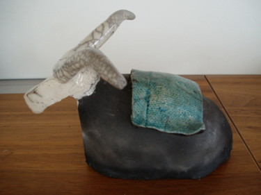 Sculpture titled "YAK 4 stylisé" by Nicole Boldo, Original Artwork, Ceramics