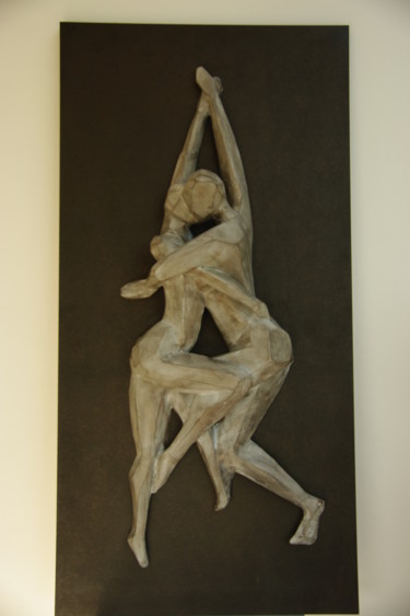 Sculpture titled "COUPLE CUBISTE" by Nicole Boldo, Original Artwork, Ceramics