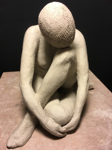 Skulptur mit dem Titel "Rêverie" von Nicole Boldo, Original-Kunstwerk, Keramik