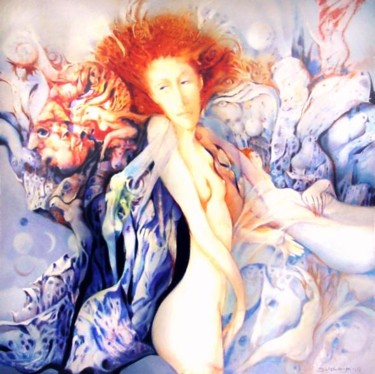 Malerei mit dem Titel "les fleurs du mal" von W. A. Di Bolgherese, Original-Kunstwerk