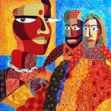 Painting titled "Toy Makers-14" by Bolgum Nagesh Goud, Original Artwork