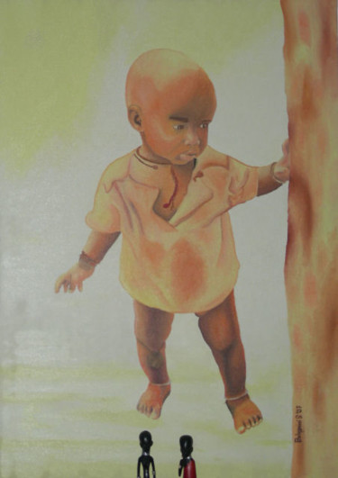 Painting titled "verso lo Tsavo est" by Silvia Bolognini, Original Artwork, Oil