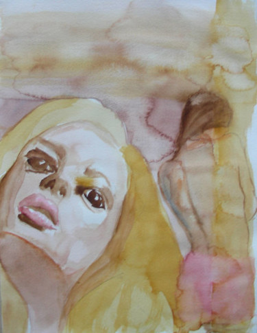 Pittura intitolato "la bionda" da Silvia Bolognini, Opera d'arte originale, Olio