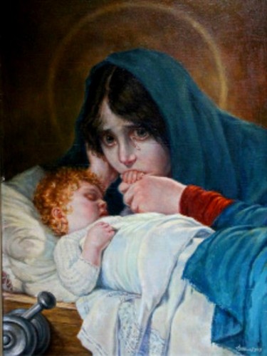 Painting titled "Мария" by Aleksandr Botvinov, Original Artwork