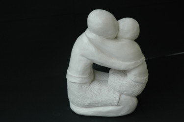 Sculpture intitulée "Calin" par Michelle Bompard, Œuvre d'art originale, Terre cuite