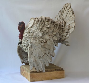 Sculpture titled "THANKSGIVING TURKEY" by Barake Sculptor, Original Artwork, Paper