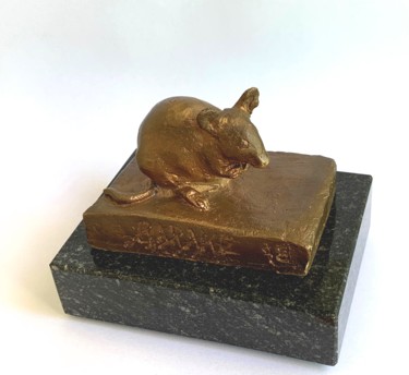 Rzeźba zatytułowany „PETIT SOURIS” autorstwa Barake Sculptor, Oryginalna praca, Metale