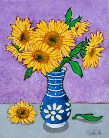 Painting titled "TOURNESOLS II" by Barake Sculptor, Original Artwork, Acrylic