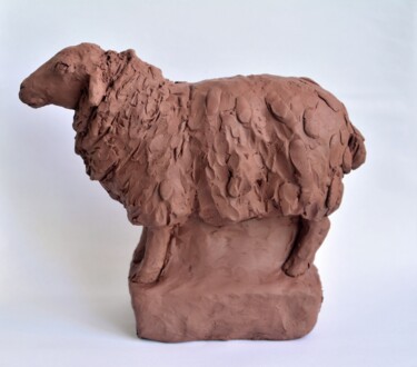 Sculptuur getiteld "PEGGY" door Barake Sculptor, Origineel Kunstwerk, Terra cotta