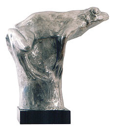Escultura titulada "SAPO" por Barake Sculptor, Obra de arte original, Metales