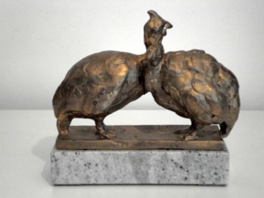 Escultura intitulada "CASAL DE GALINHAS D…" por Barake Sculptor, Obras de arte originais, Metais