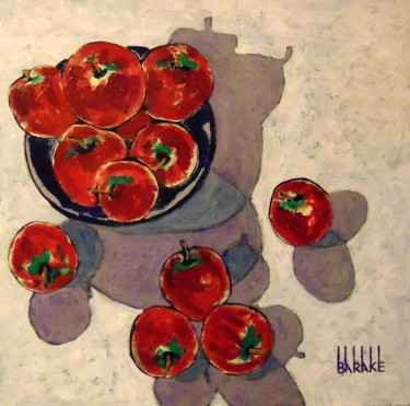 Schilderij getiteld "HAVE AN APPLE!" door Barake Sculptor, Origineel Kunstwerk, Acryl