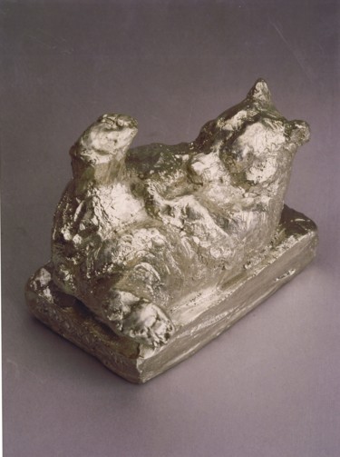 Скульптура под названием "OURS  GRIZZLY BEAR…" - Barake Sculptor, Подлинное произведение искусства, Металлы