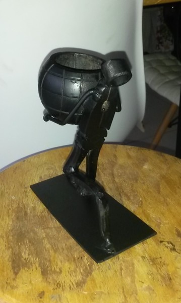 Sculpture titled "Atlas" by Bonemine0, Original Artwork, Metals