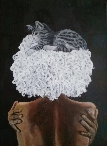 Картина под названием "Asesino en la cabez…" - Bonifacio Contreras, Подлинное произведение искусства, Масло Установлен на Де…