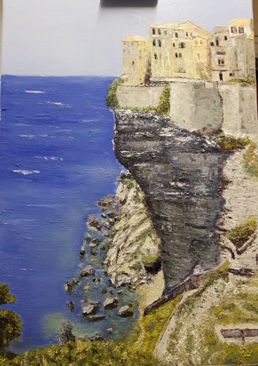 Painting titled "Bonifacio" by Claude Bonnin, Original Artwork, Oil