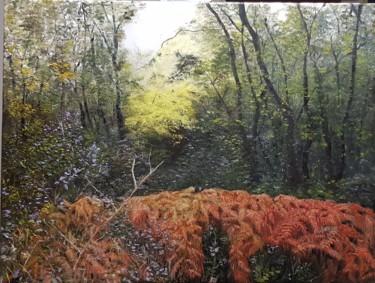 Painting titled "Forêt de Longeville" by Claude Bonnin, Original Artwork, Oil