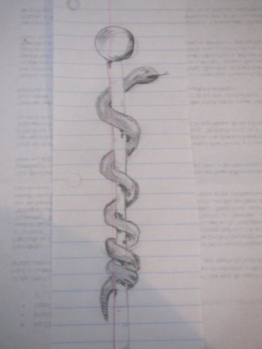 Drawing titled "Snake" by Bonquita, Original Artwork