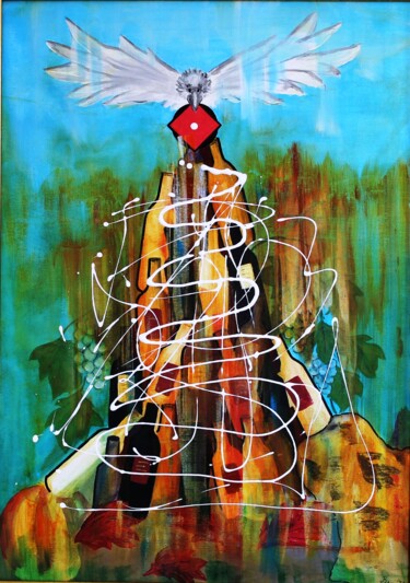 Картина под названием "Squaring of the cir…" - Bonsanthy, Подлинное произведение искусства, Акрил