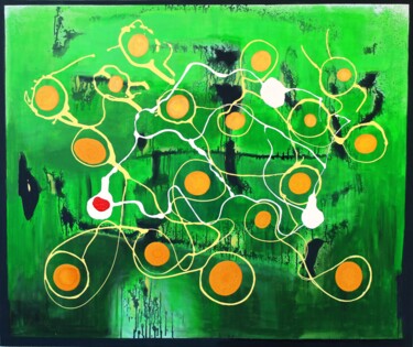 Картина под названием "Roots1" - Bonsanthy, Подлинное произведение искусства, Акрил Установлен на Деревянная рама для носилок