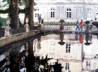 Peinture intitulée "la-fontaine-medicis…" par Boré Ivanoff, Œuvre d'art originale