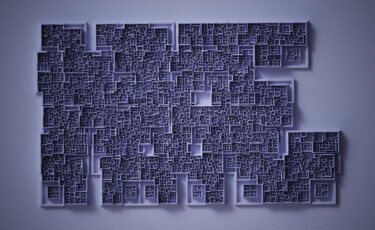 Arte digitale intitolato "Fractal indigo" da Boris Tetiushin, Opera d'arte originale, Immagine generata dall'IA