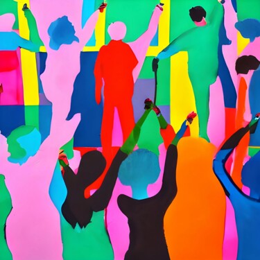 Arte digitale intitolato "color people" da Борис Тетюшин, Opera d'arte originale, Acquarello