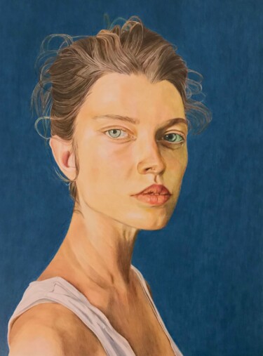 Σχέδιο με τίτλο "Portrait de Undine…" από Sandrine Borgniet, Αυθεντικά έργα τέχνης, Μολύβι