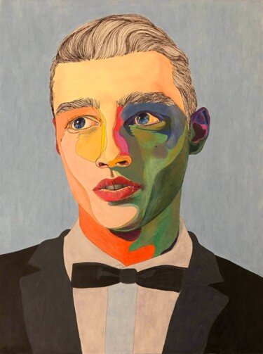 Dessin intitulée "Portrait d'un gentl…" par Sandrine Borgniet, Œuvre d'art originale, Crayon