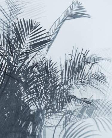 Desenho intitulada "À l'ombre des palmi…" por Sandrine Borgniet, Obras de arte originais, Lápis
