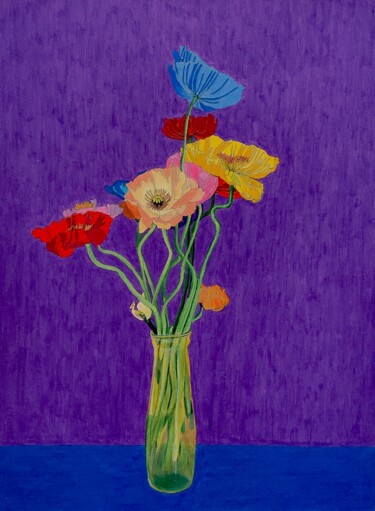 Dessin intitulée "Bouquet °6" par Sandrine Borgniet, Œuvre d'art originale, Crayon