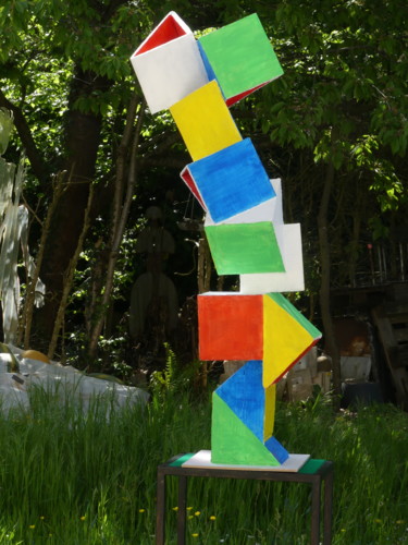 Sculpture intitulée "Génome" par Pascal Borgo, Œuvre d'art originale, Carton