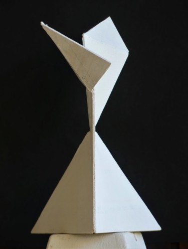 Sculpture titled "Timée" by Pascal Borgo, Original Artwork, Wood