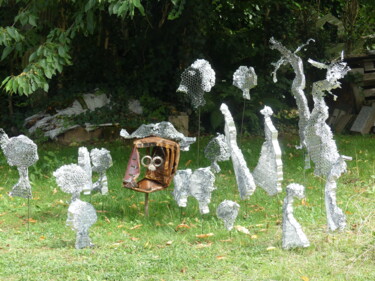 Sculpture intitulée "" N'ayez pas peur "" par Pascal Borgo, Œuvre d'art originale, Métaux