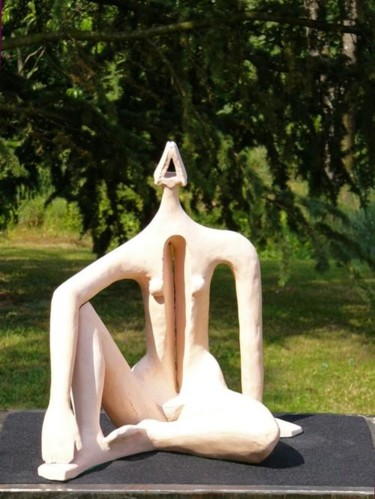 Sculpture intitulée "Le jour est de l'au…" par Pascal Borgo, Œuvre d'art originale, Argile