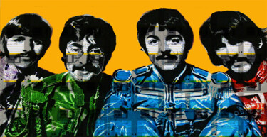 Ζωγραφική με τίτλο "Beatles" από Boriani 2.0, Αυθεντικά έργα τέχνης, Ακρυλικό