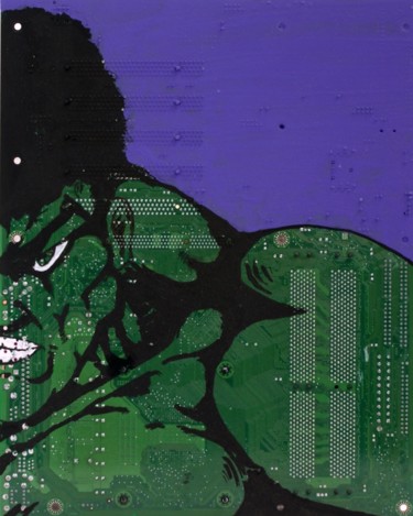 Malerei mit dem Titel "hulk" von Boriani 2.0, Original-Kunstwerk, Öl