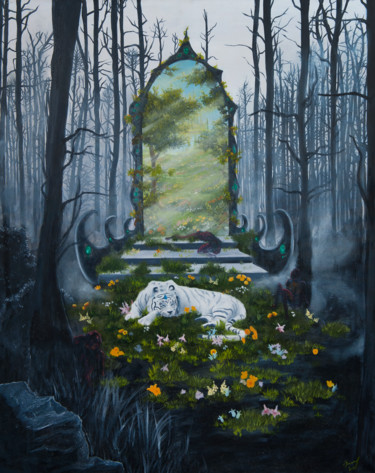 Peinture intitulée "Le Gardien du Parad…" par Boris Baranoff Rossine, Œuvre d'art originale, Huile