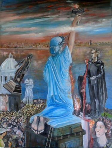 Malerei mit dem Titel "Liberty: Gone with…" von Boris Deriy (Border), Original-Kunstwerk, Öl
