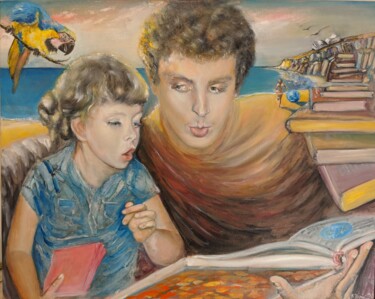 Malerei mit dem Titel "A Taste of Learning" von Boris Deriy (Border), Original-Kunstwerk, Öl